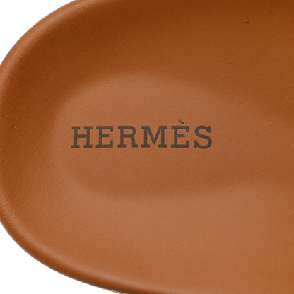 Hermes Denim Calfskin Womens Chypre Sandals 41 Bleu Clair Naturel 6 of 8