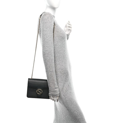 Gucci Dollar Calfskin Small Interlocking G Shoulder Bag Black 2 of 10