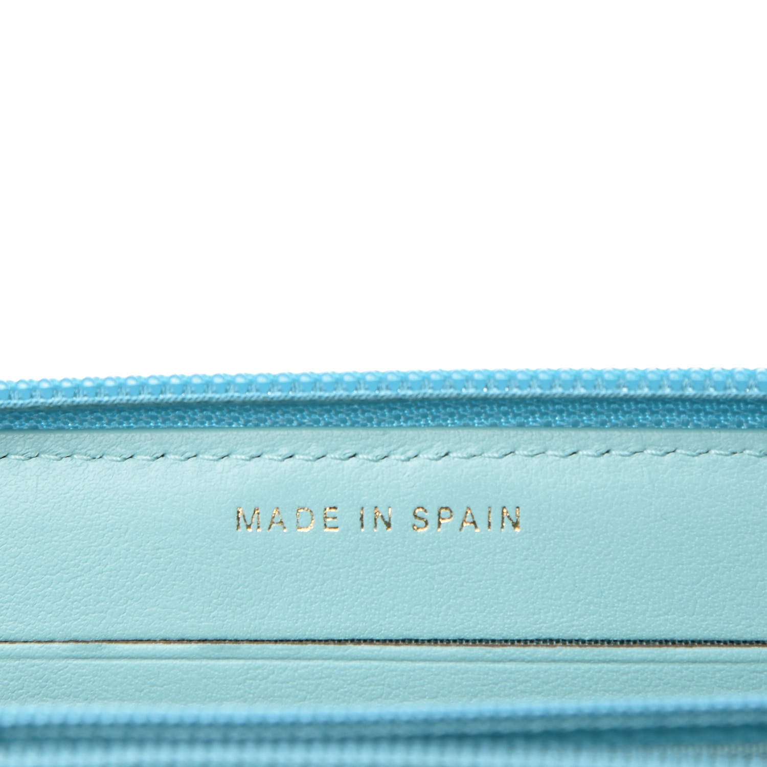 Chanel Caviar Quilted Small Boy Zip Around Wallet Light Blue 5 of 11