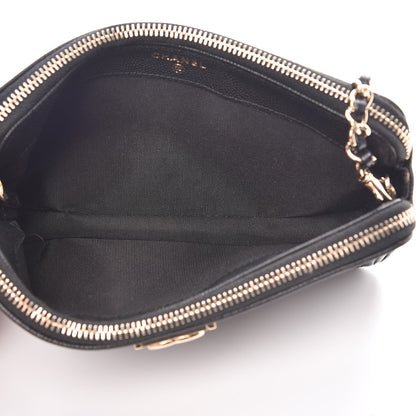 Chanel Caviar Quilted Small Boy Clutch With Chain Black 6 of 10