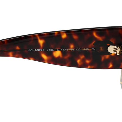 Chanel Acetate Rectangle Sunglasses 5435 Tortoise 5 of 8