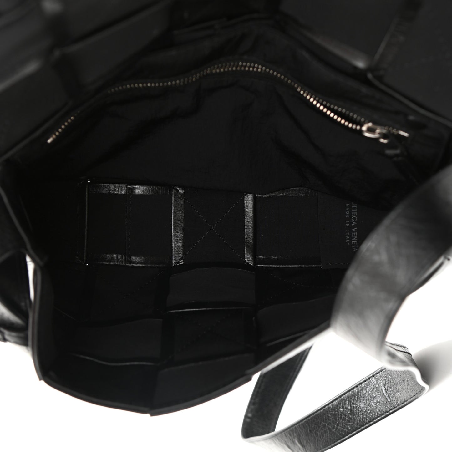 Paper Calfskin Maxi Intreccio Cassette Crossbody Bag Black