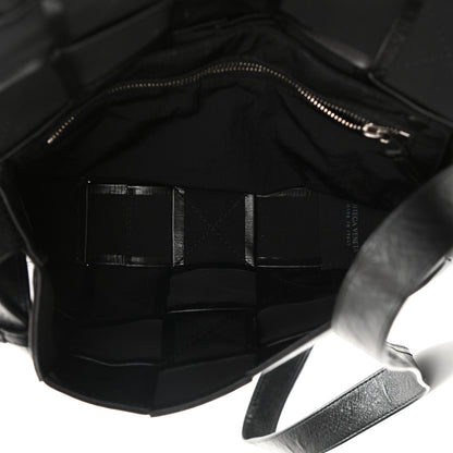 Bottega Veneta Paper Calfskin Maxi Intreccio Cassette Crossbody Bag Black 5 of 8