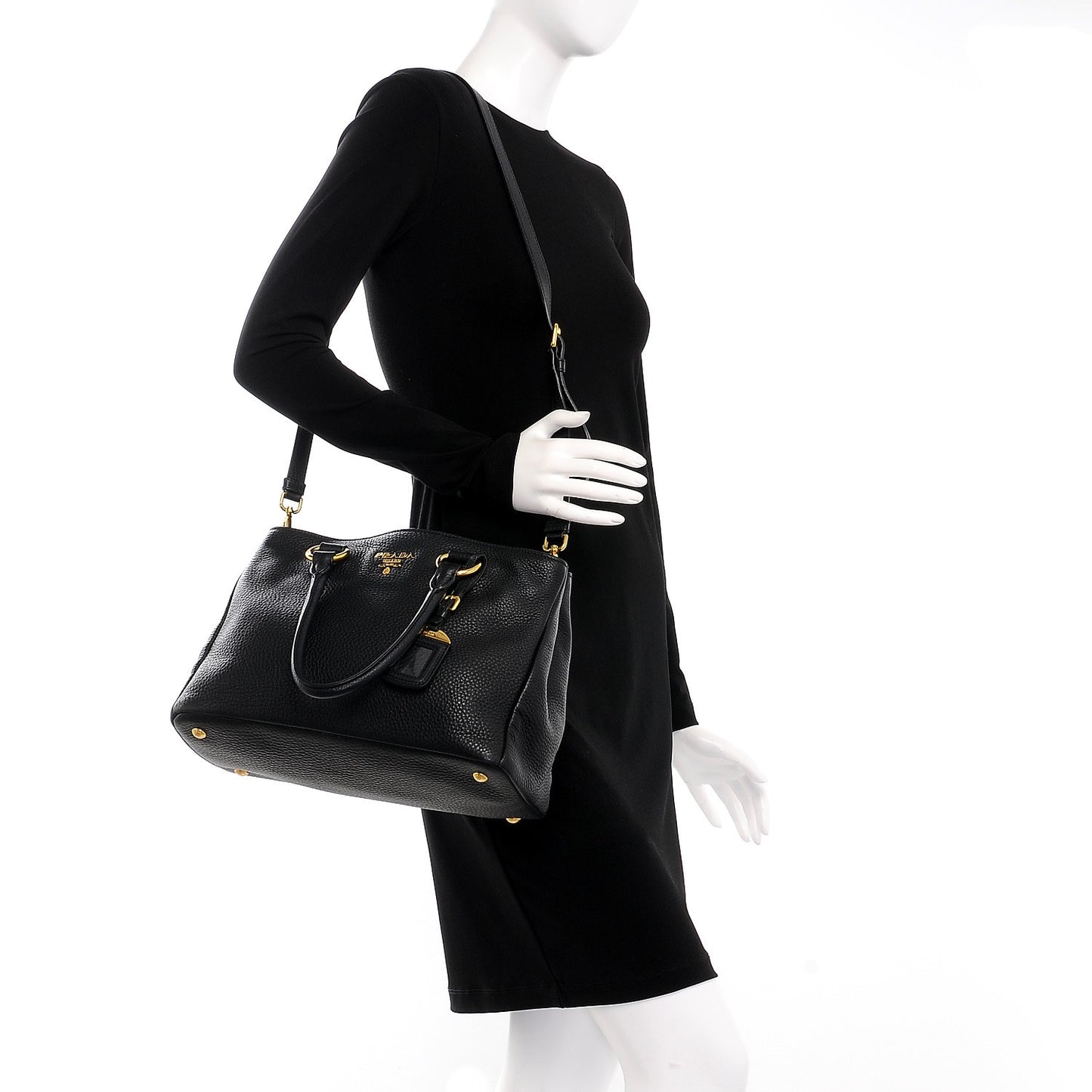 Vitello Daino Tote Nero Black