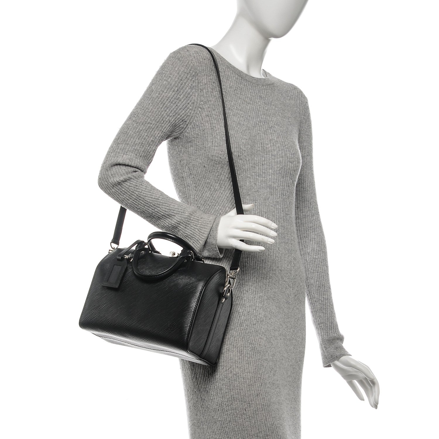 Louis Vuitton Epi Speedy Bandouliere 25 Black 2 of 6