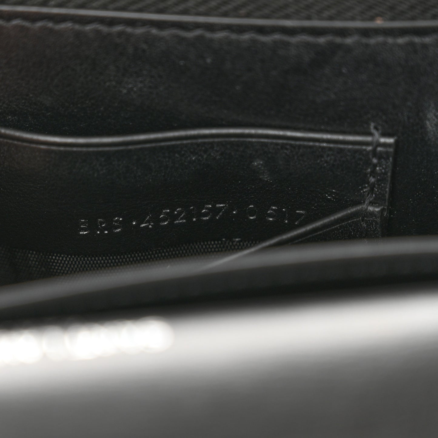 Calfskin Monogram Sunset Chain Wallet Black