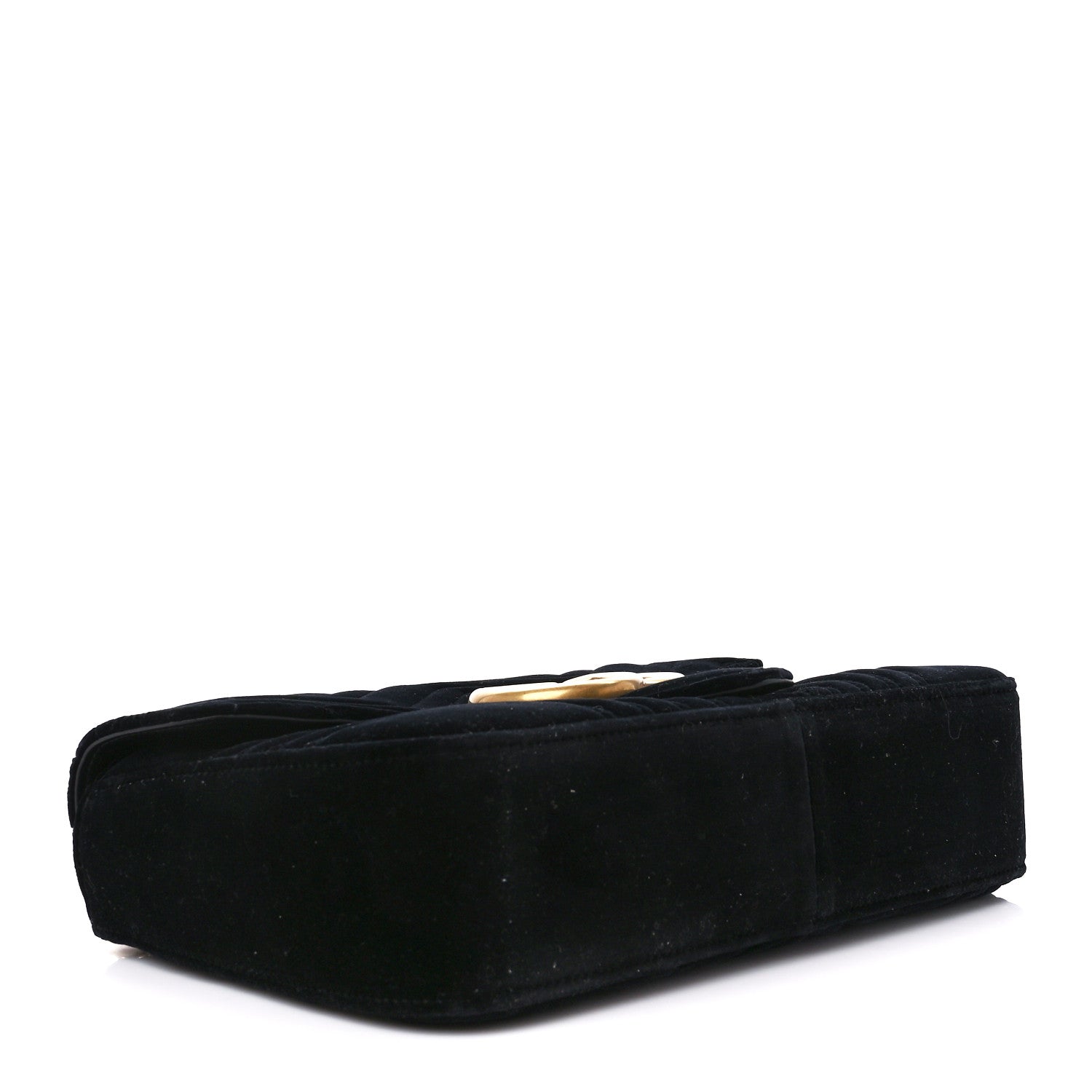 Gucci Velvet Matelasse Medium GG Marmont Shoulder Bag Black 4 of 11