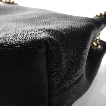 Gucci Pebbled Calfskin Medium Soho Chain Shoulder Bag Black 12 of 13