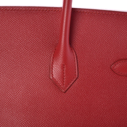 Hermes Courchevel Birkin 35 Rouge Casaque 32 of 35