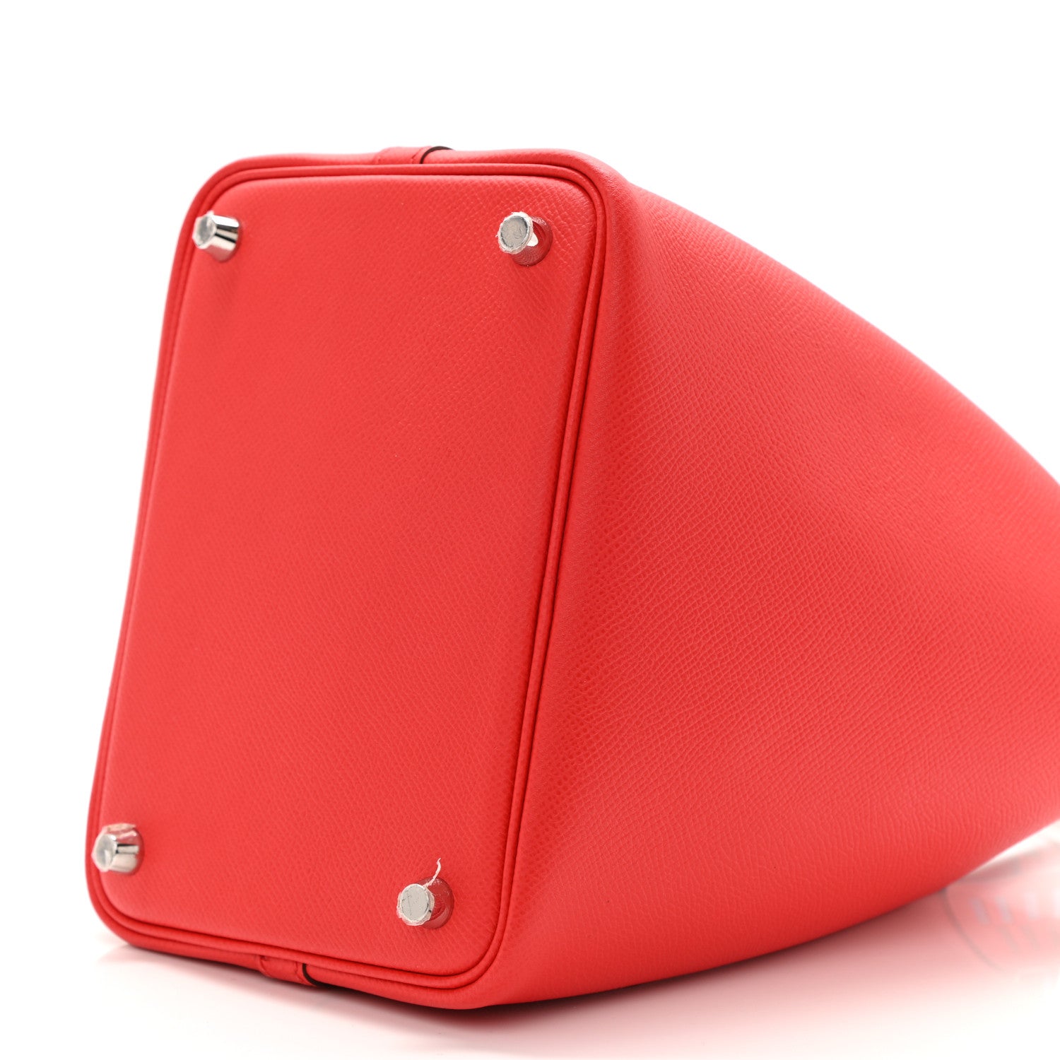 Hermes Epsom Tressage De Cuir Picotin Lock 18 PM Rouge Coeur Bleu du Nord Rouge H 10 of 10