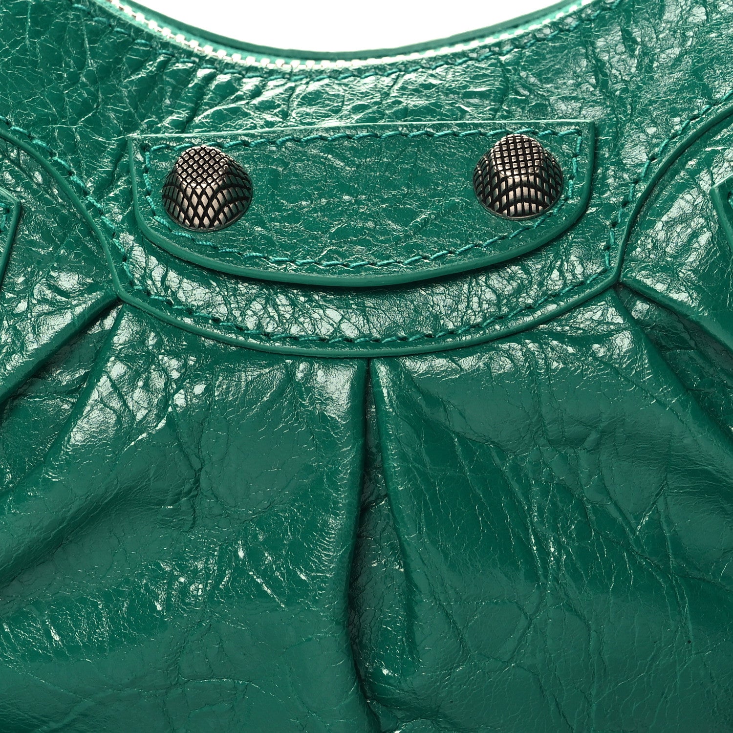 Balenciaga Agneau Arena Le Cagole Shoulder Bag XS Jade 9 of 11