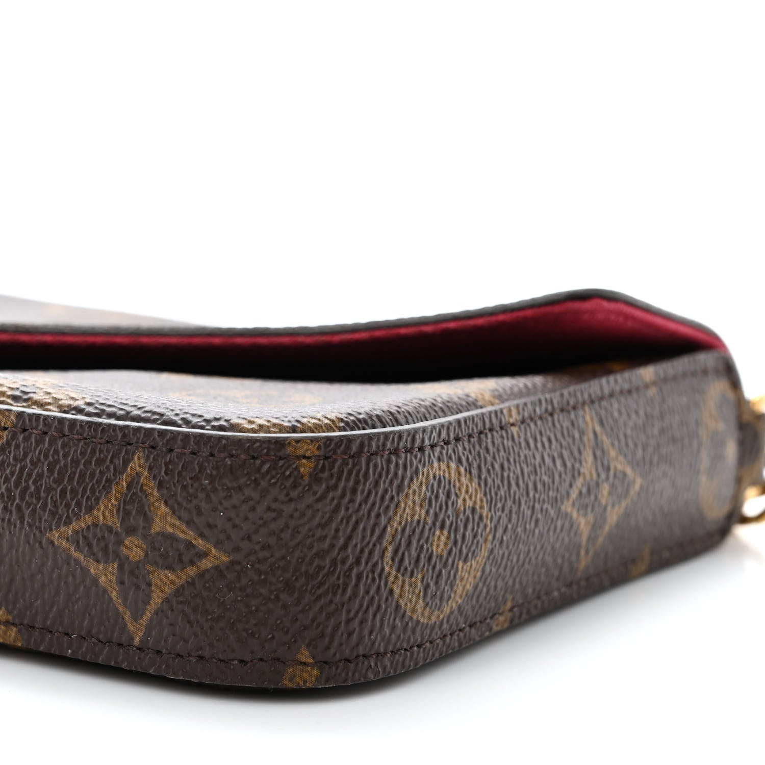 Louis Vuitton Monogram Pochette Felicie Chain Wallet Fuchsia 14 of 14