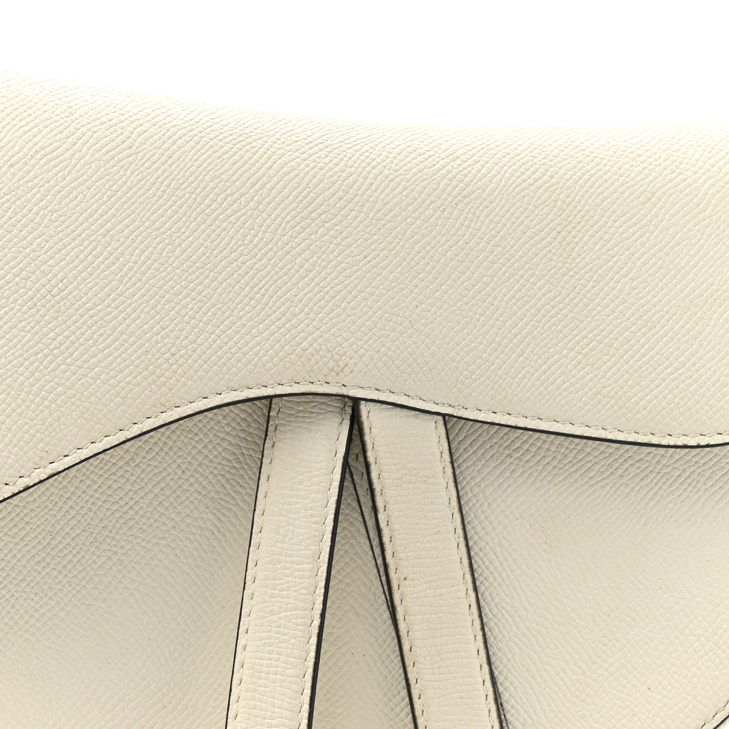 Christian Dior Grained Calfskin Saddle Bag With Strap Latte 8 of 17