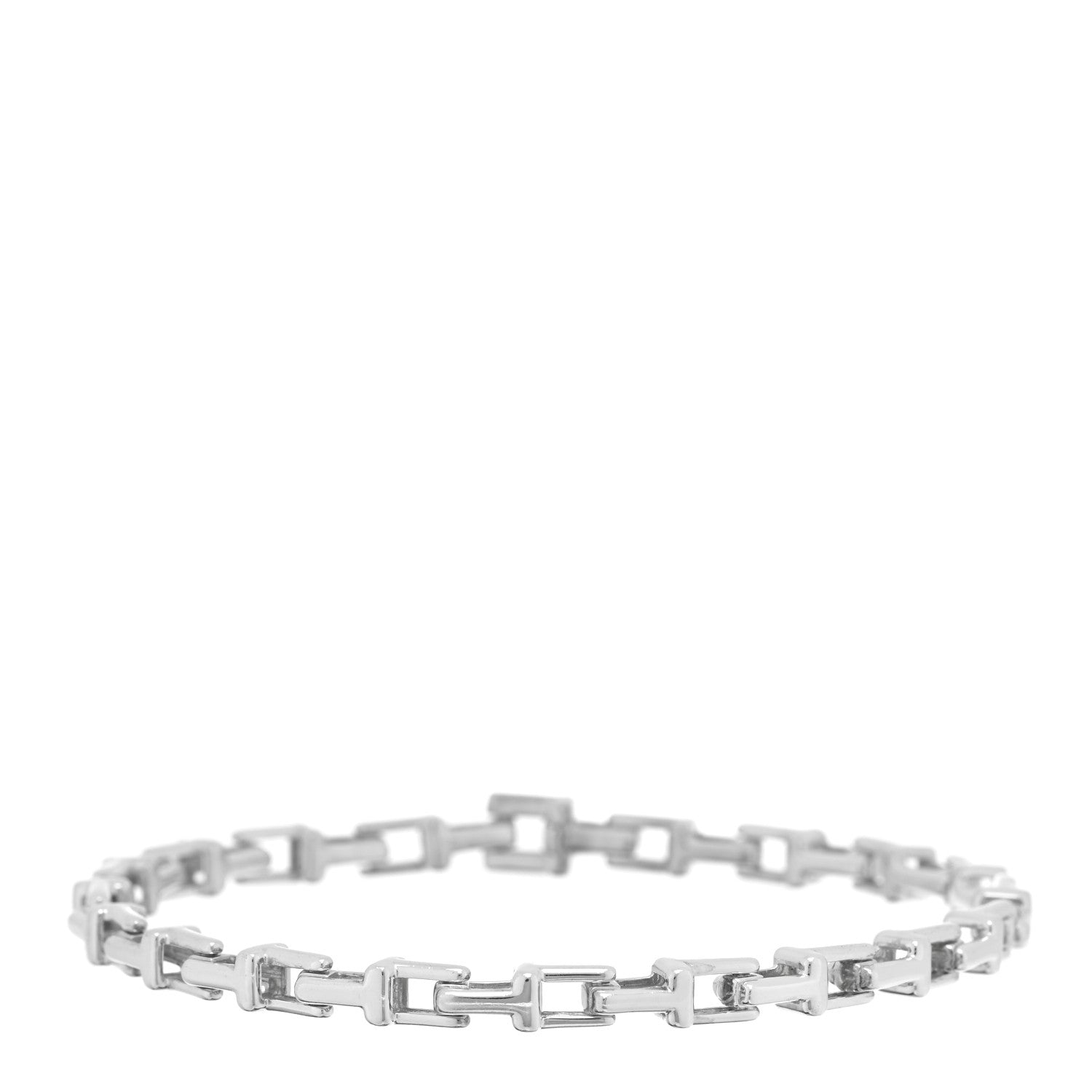 Tiffany Sterling Silver T Link Chain Bracelet 1 of 4
