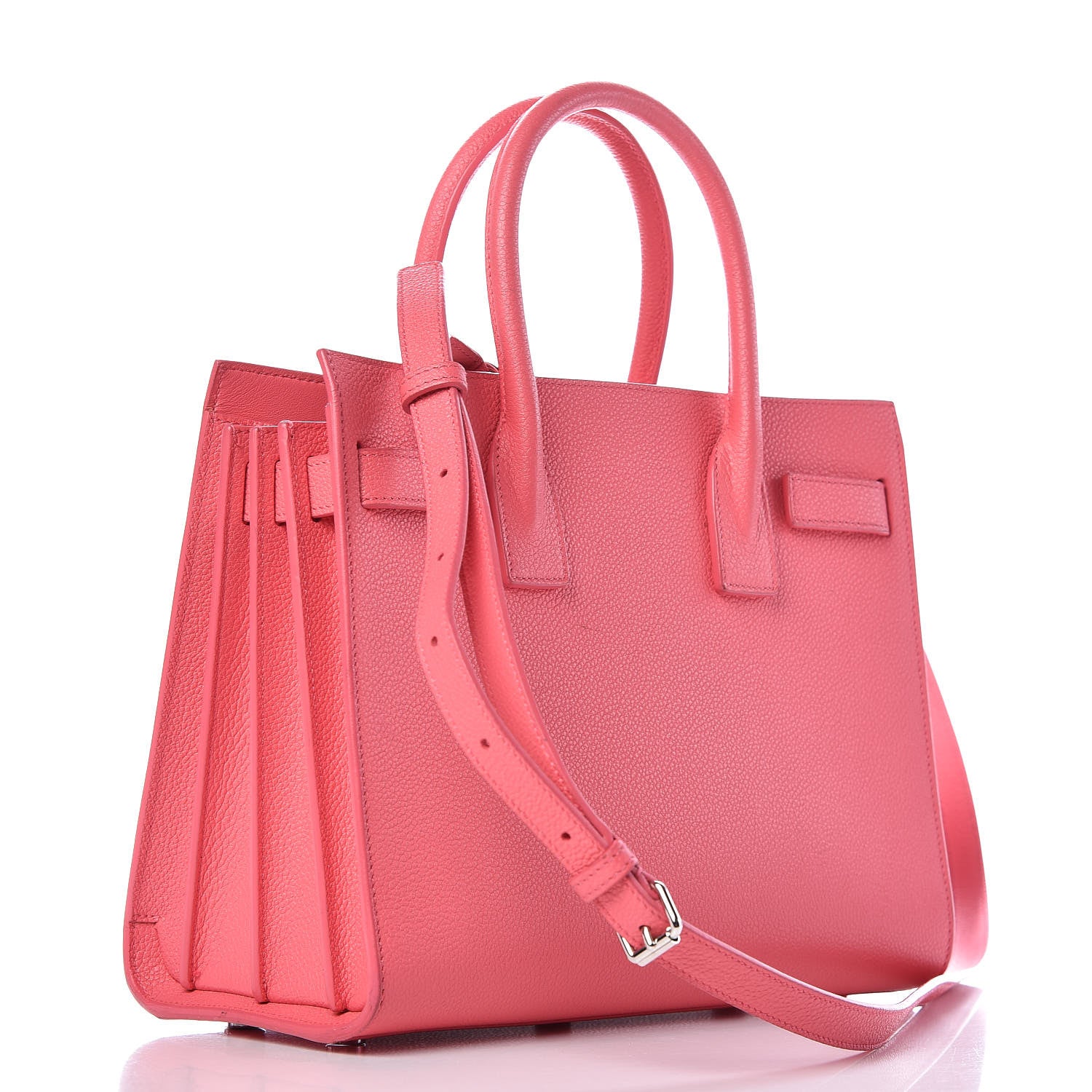 Saint Laurent Grained Calfskin Baby Sac De Jour Rose Clair 3 of 17