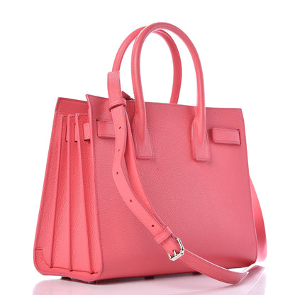 Saint Laurent Grained Calfskin Baby Sac De Jour Rose Clair 3 of 17
