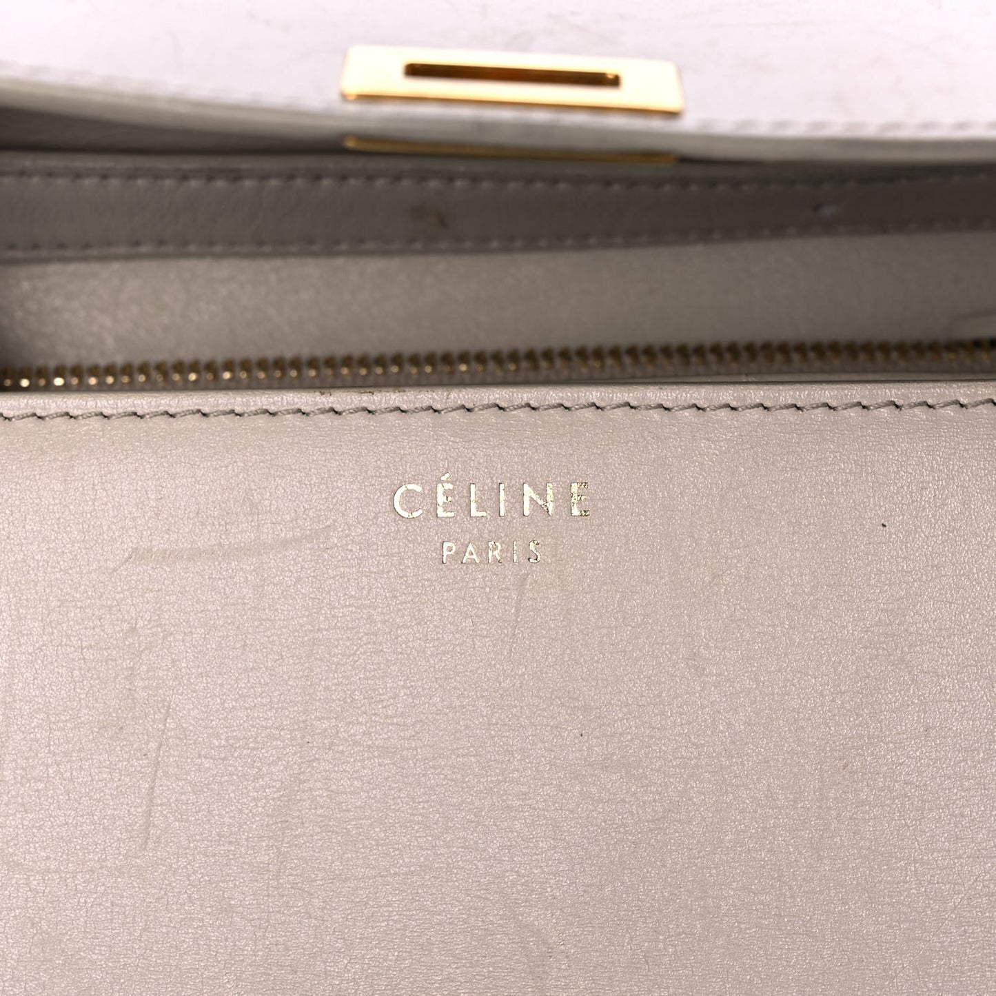 Calfskin Medium Classic Box Flap Bag Clay