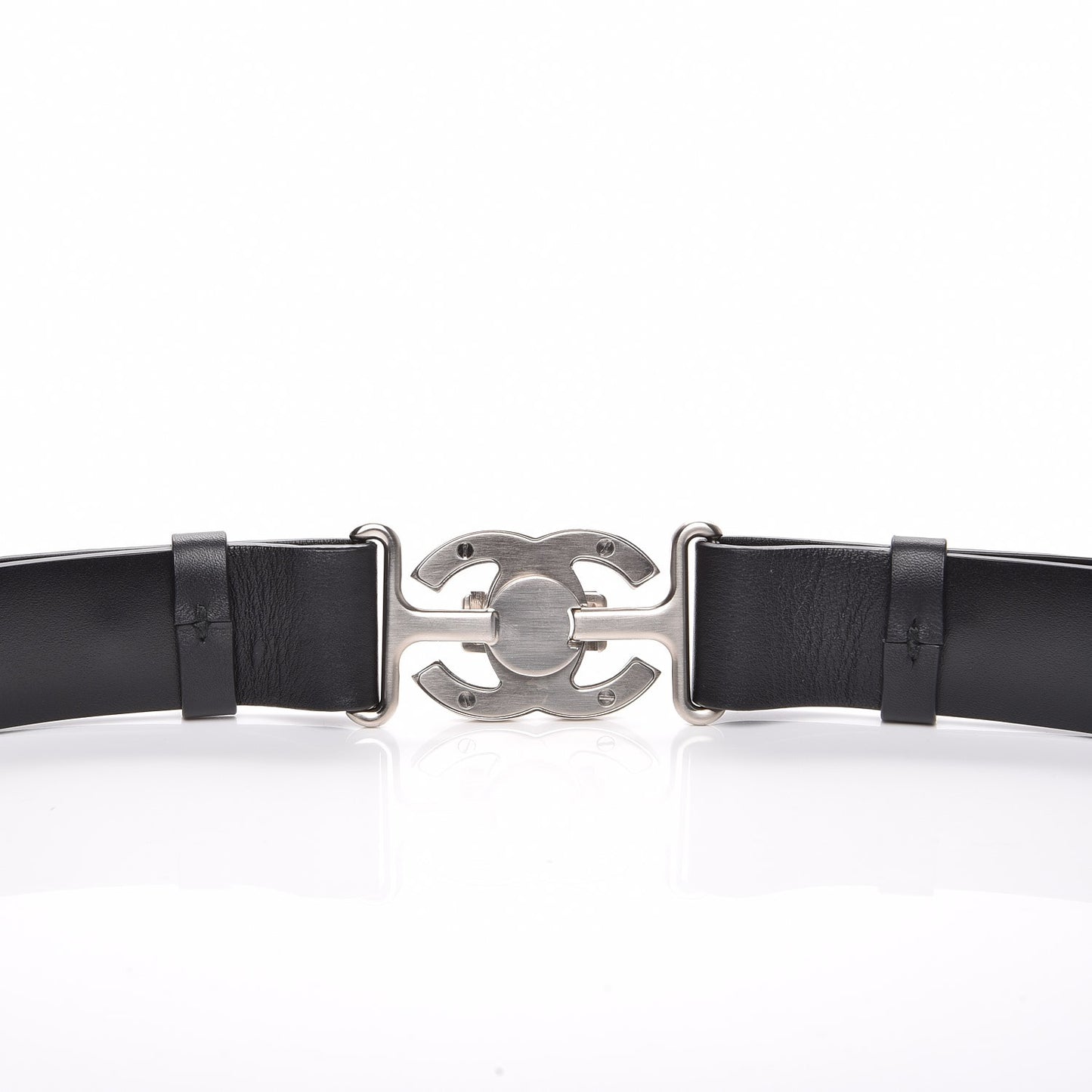 Calfskin CC Boy Skinny Belt 90 36 Black