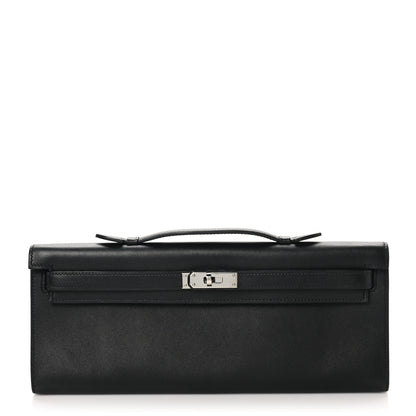 Hermes Swift Kelly Cut Clutch Pochette Black 1 of 11