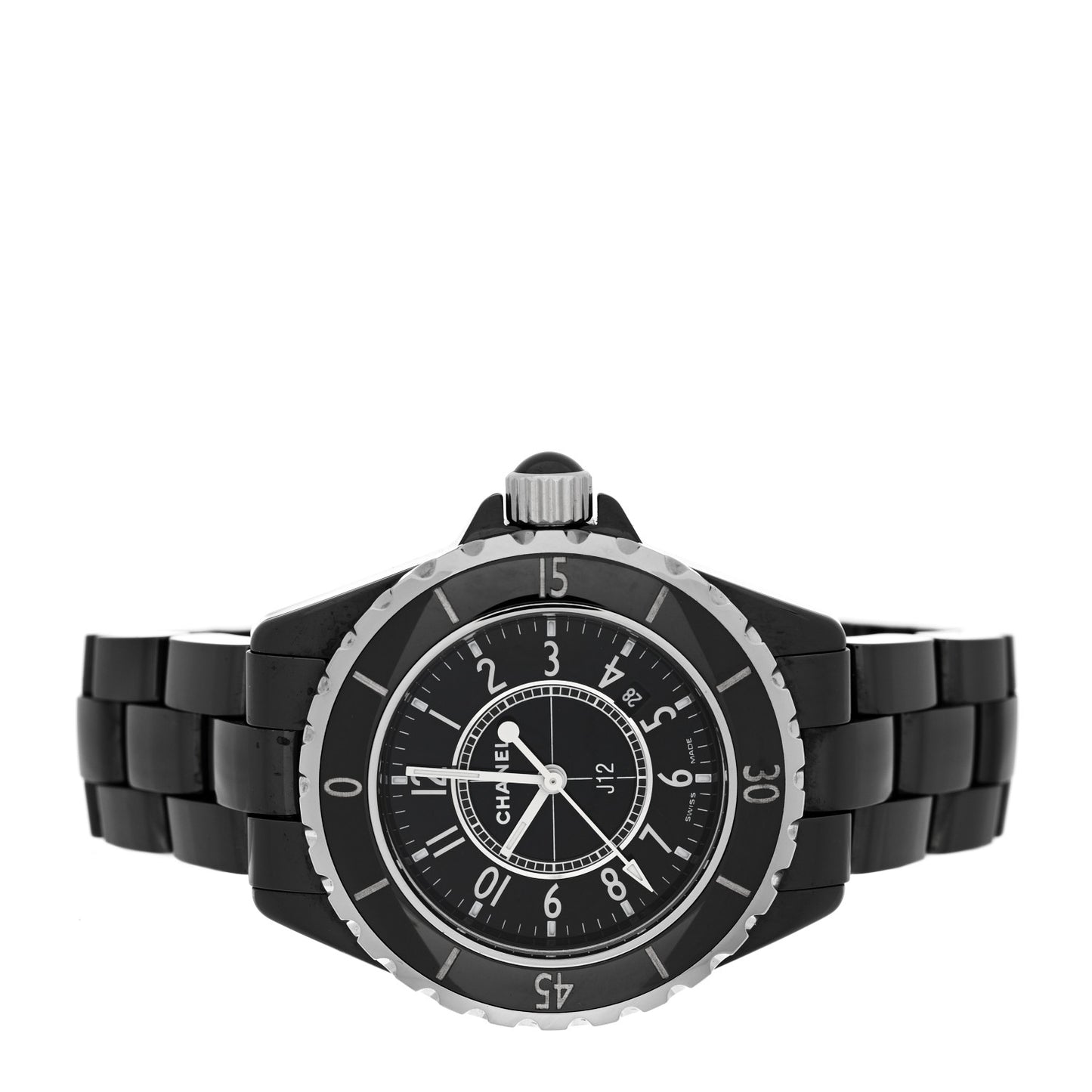 Stainless Steel Ceramic 33mm J12 Quartz Watch Black