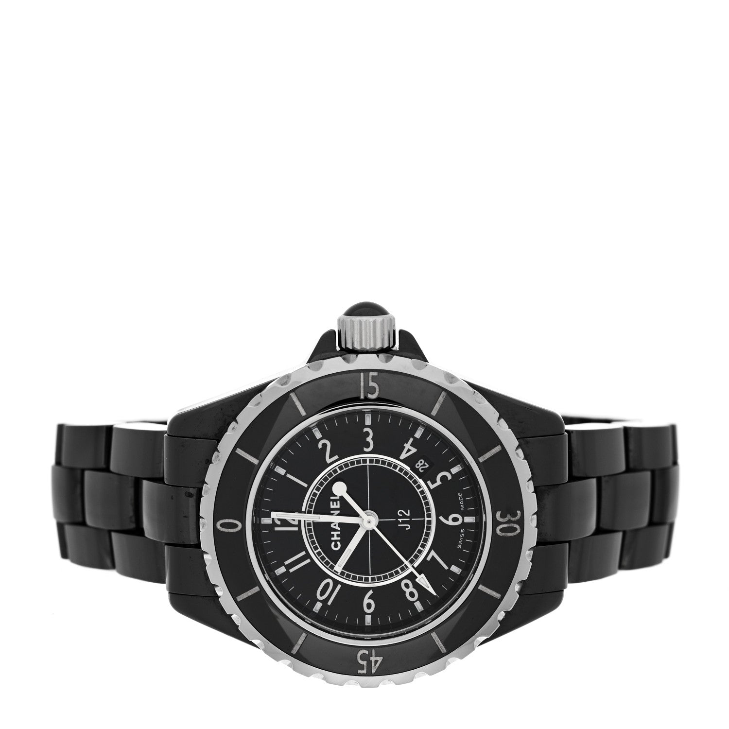 Chanel Stainless Steel Ceramic 33mm J12 Quartz Watch Black 2 of 4