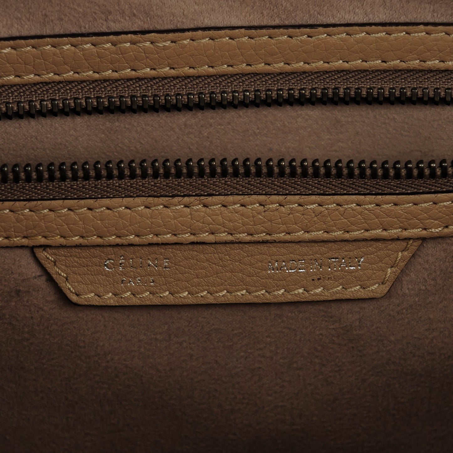 Drummed Calfskin Mini Luggage Dune
