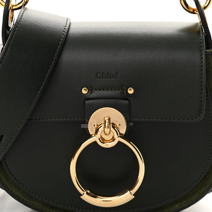 Chloe Calfskin Suede Small Tess Bag Night Forest 7 of 9