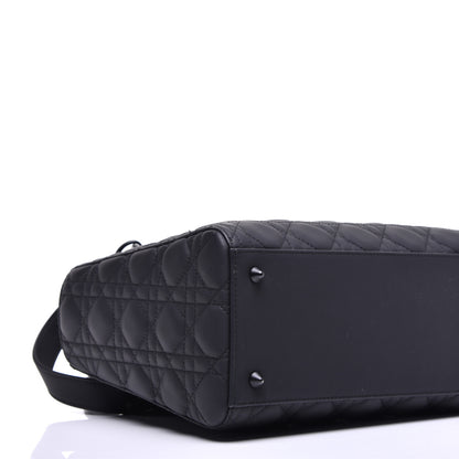 Christian Dior Ultra Matte Calfskin Cannage Medium Lady Dior Black 8 of 9
