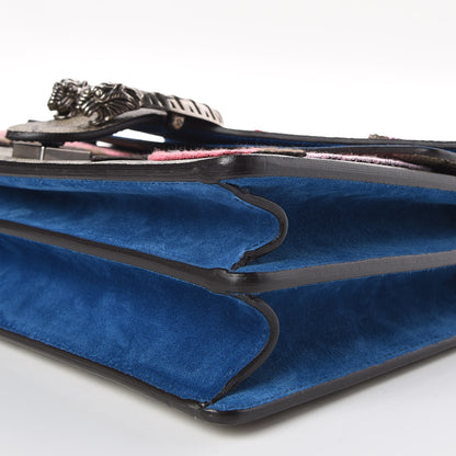 Gucci GG Supreme Monogram Embroidered Medium Dionysus Shoulder Bag Blue 6 of 12
