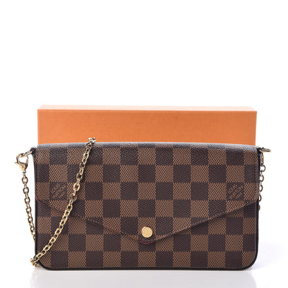 Louis Vuitton Damier Ebene Pochette Felicie Chain Wallet 13 of 13