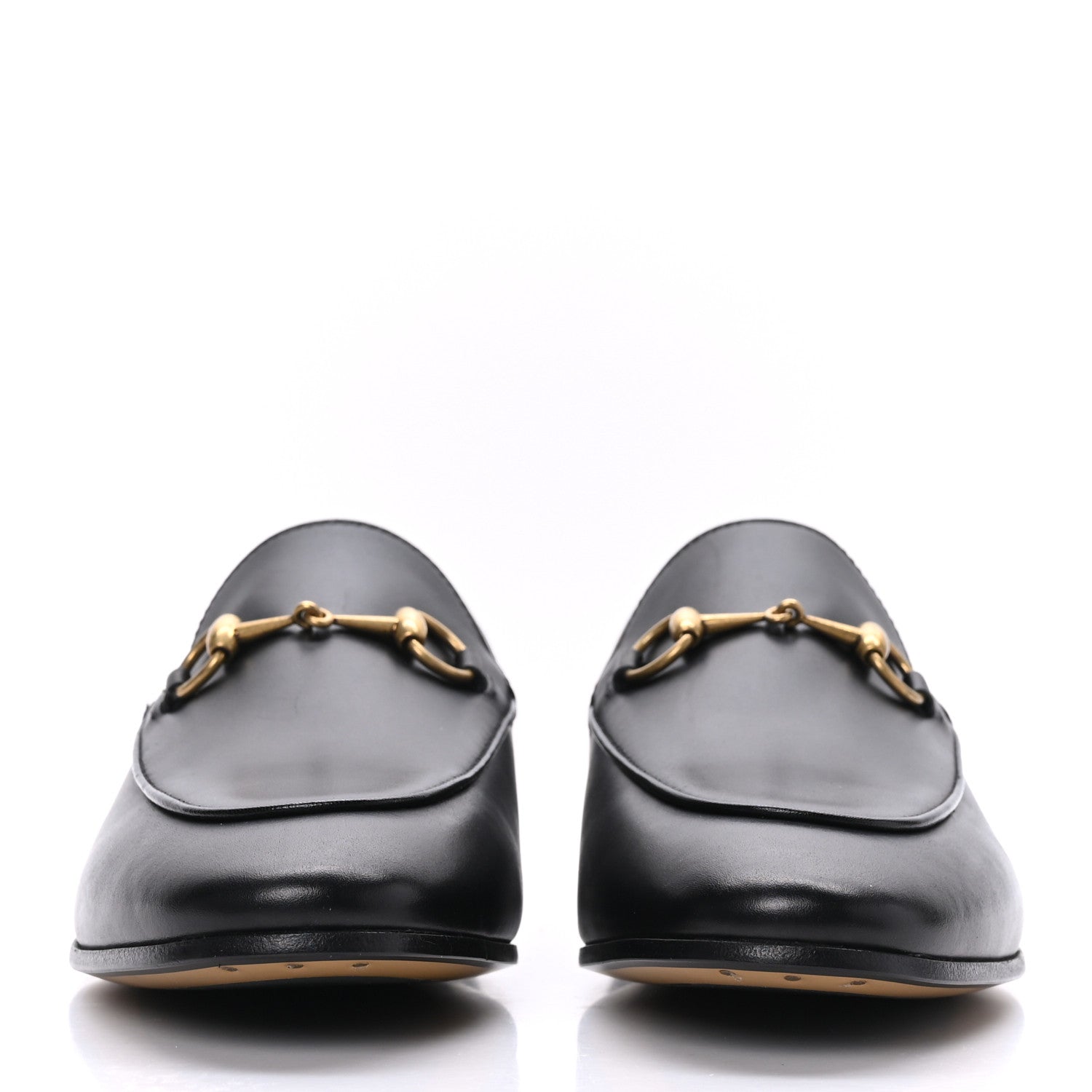 Gucci Calfskin Womens Jordaan Loafers 38.5 Black 2 of 8