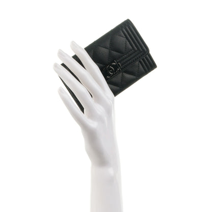 Chanel Caviar Quilted Boy Flap Card Holder So Black 2 of 8