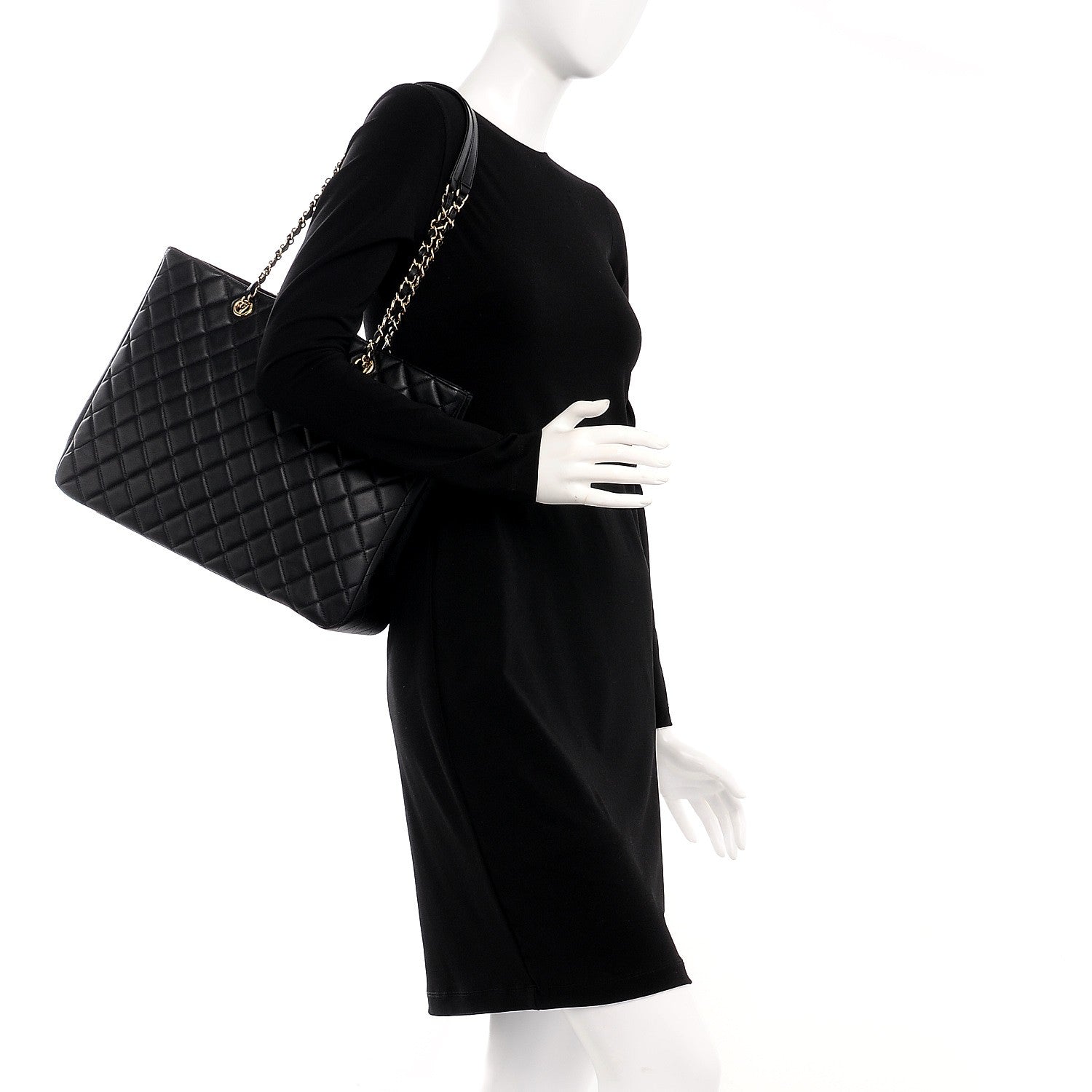 Chanel Calfskin Quilted Timeless Tote Black 2 of 8