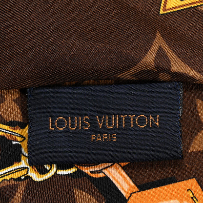 Louis Vuitton Silk Monogram Confidential Bandeau Brown 3 of 6