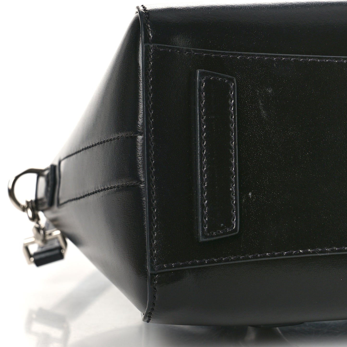 Box Calfskin Mini Lock Antigona Shoulder Bag Black