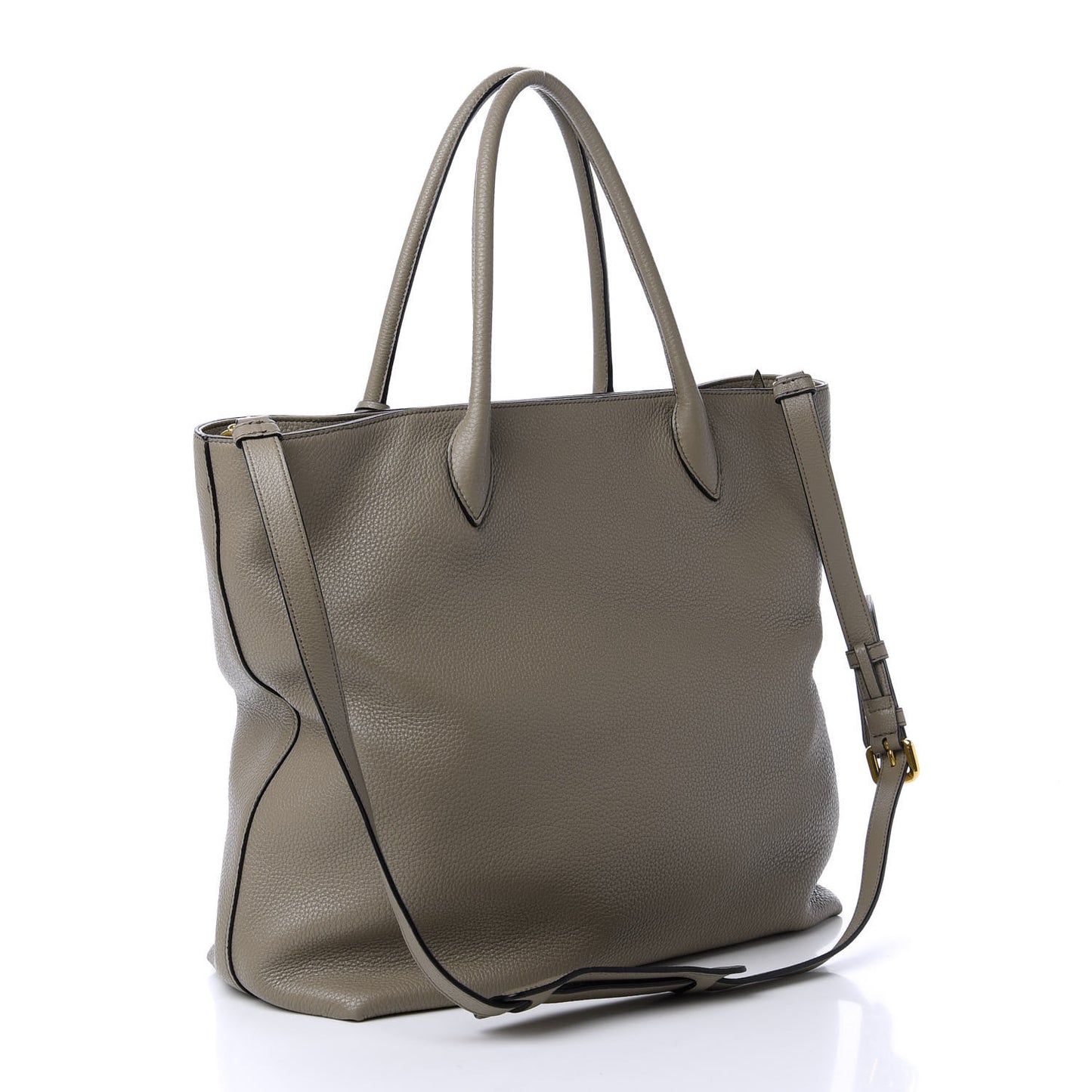 Vitello Daino Zippered Tote Argilla