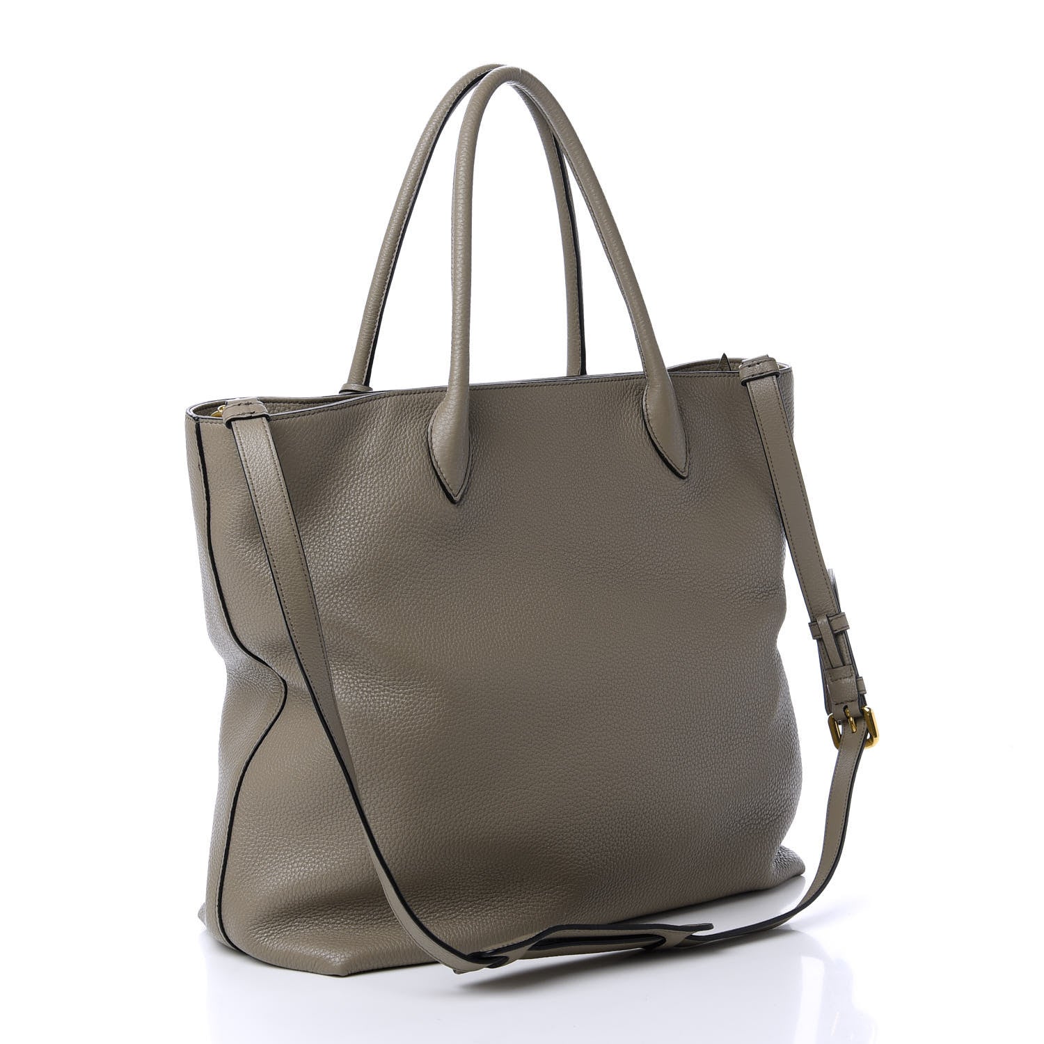 Prada Vitello Daino Zippered Tote Argilla 3 of 9