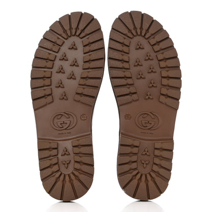 Gucci GG Supreme Monogram Granada Kid Mens Horsebit Lug Sole Mules 11.5 Beige Ebony New Acero 5 of 9