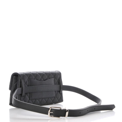 Chanel Grained Calfskin Quilted 2.55 Reissue Flap Belt Bag Clutch Black 3 of 7