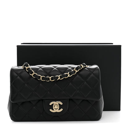 Chanel Lambskin Quilted Mini Rectangular Flap Black 11 of 11