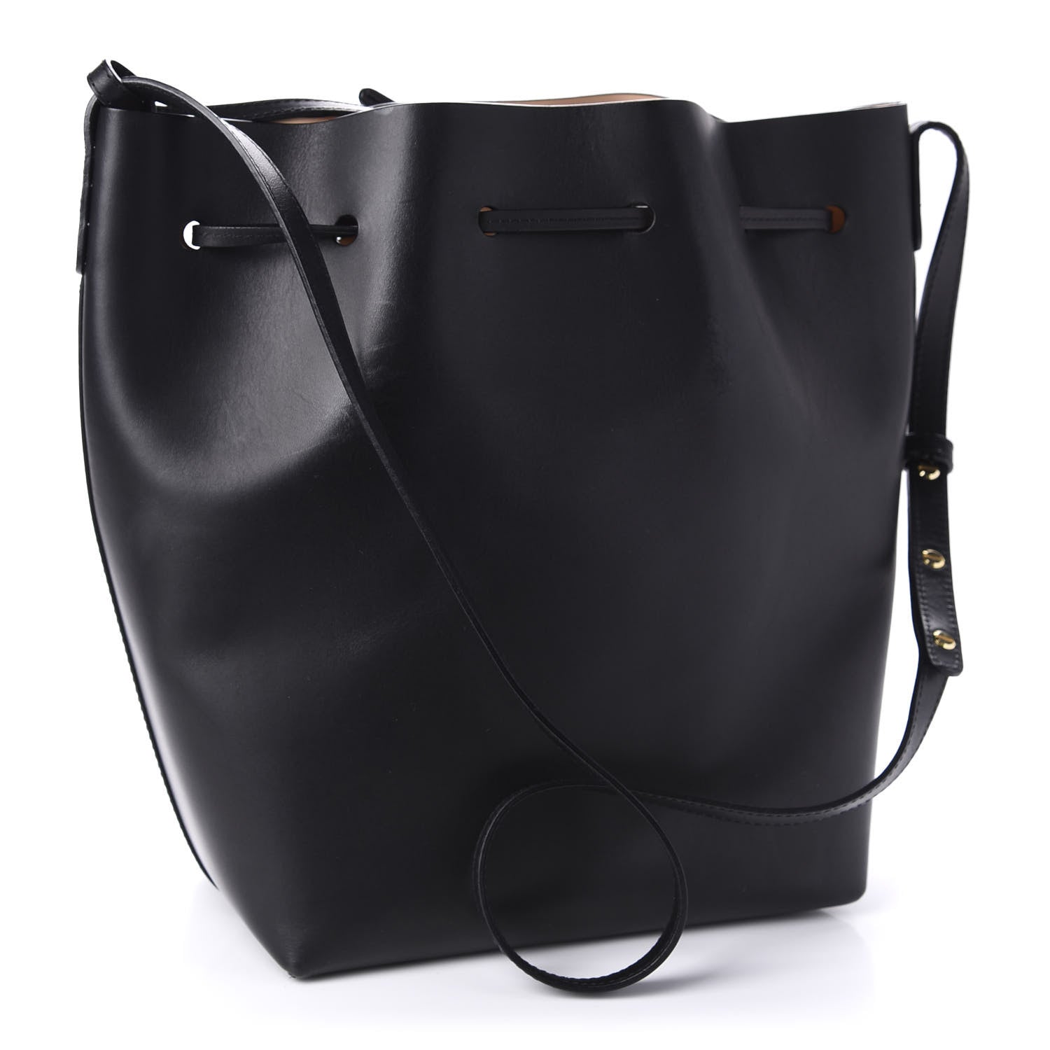 Mansur Gavriel Saffiano Bucket Bag Black Ballerina 3 of 11