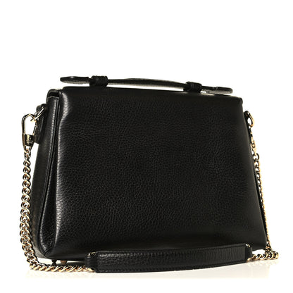 Gucci Dollar Calfskin Interlocking G Top Handle Shoulder Bag Black 2 of 8
