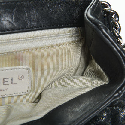 Chanel Washed Lambskin Mini Chain Around Messenger Black 9 of 10