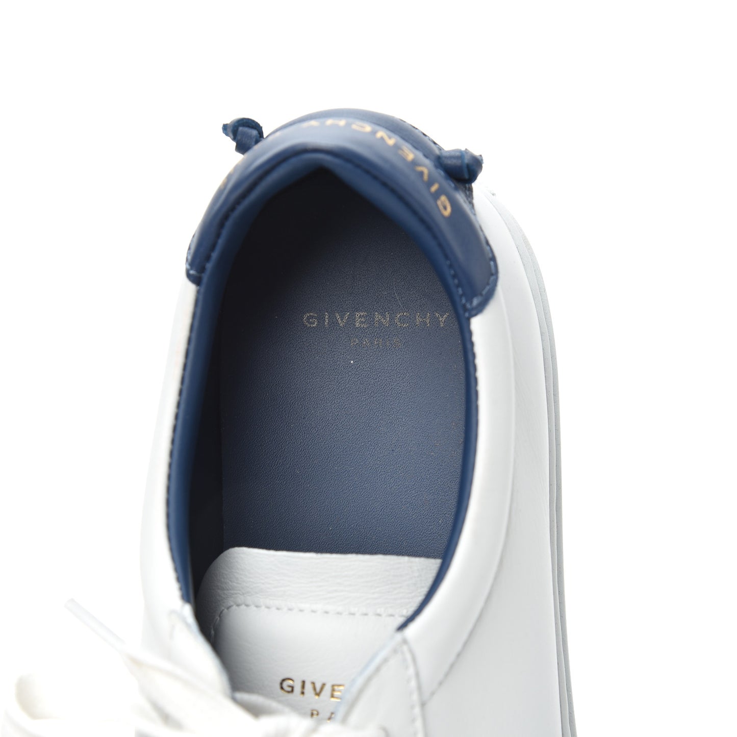 Calfskin Womens Urban Street Sneakers 36 White Blue