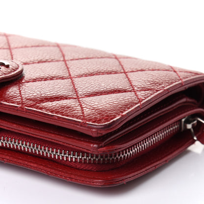 Chanel Caviar Quilted CC French Wallet Red 11 of 12