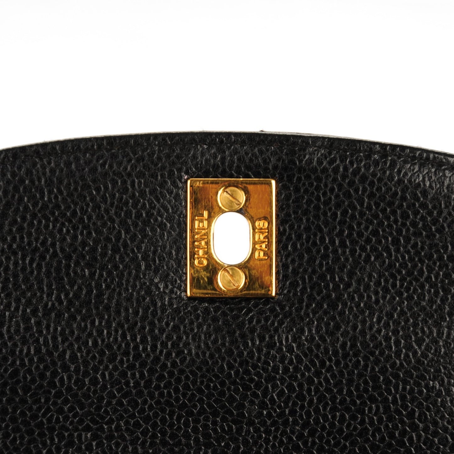 Caviar Flap Shoulder Bag Black