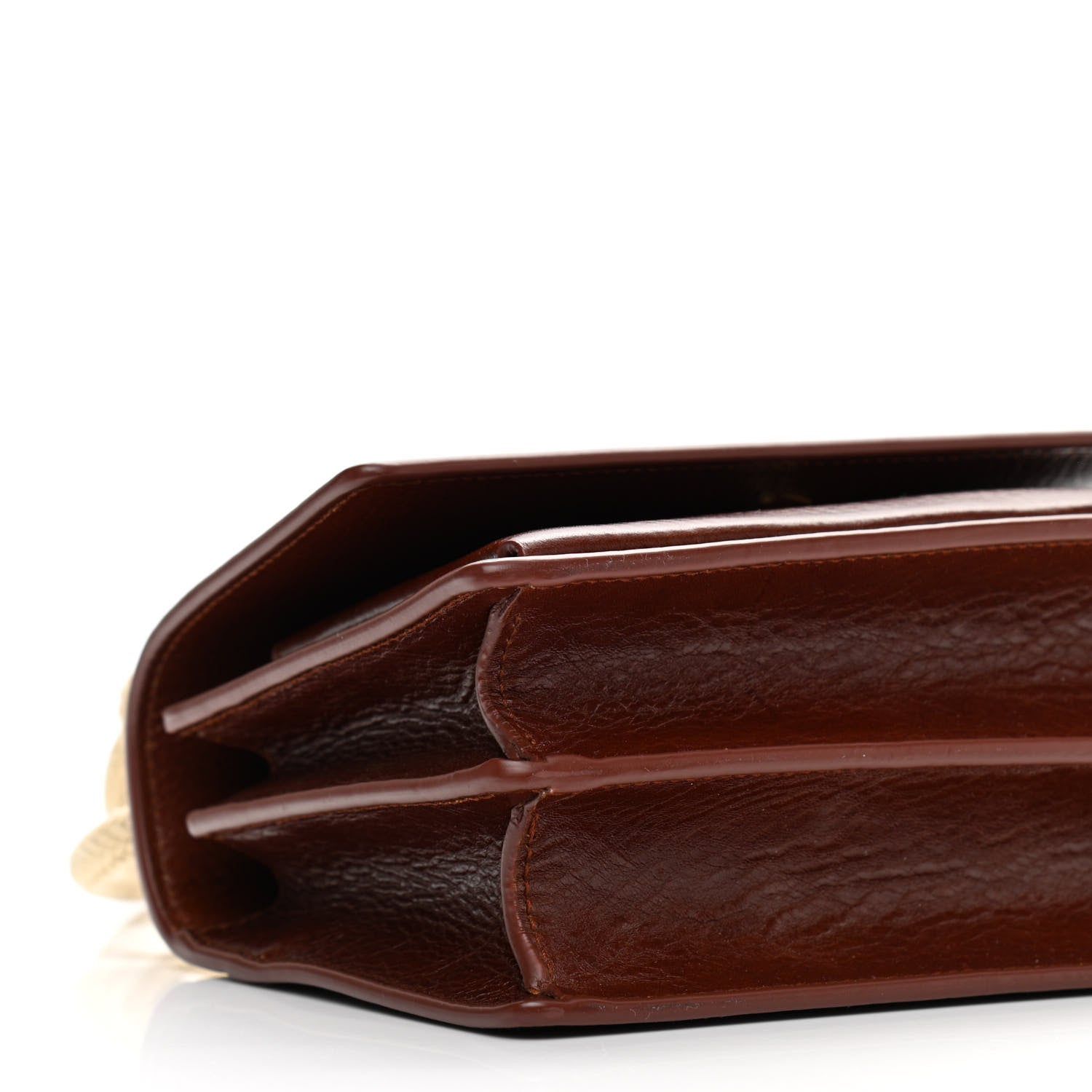 Saint Laurent Textured Calfskin Small Monogram Sunset Camel Brilliant 10 of 11