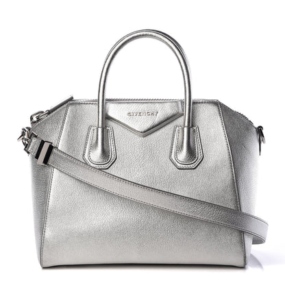 Givenchy Metallic Sugar Goatskin Small Antigona Silver 1 of 15