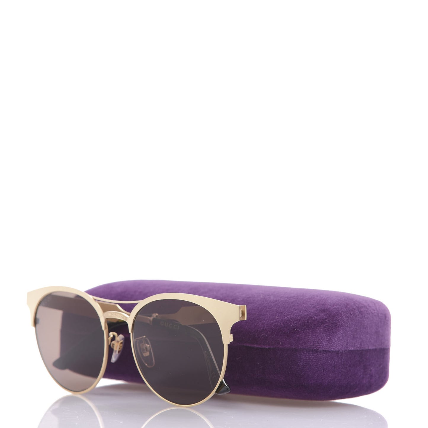 Round Metal GG0075SK Sunglasses Gold