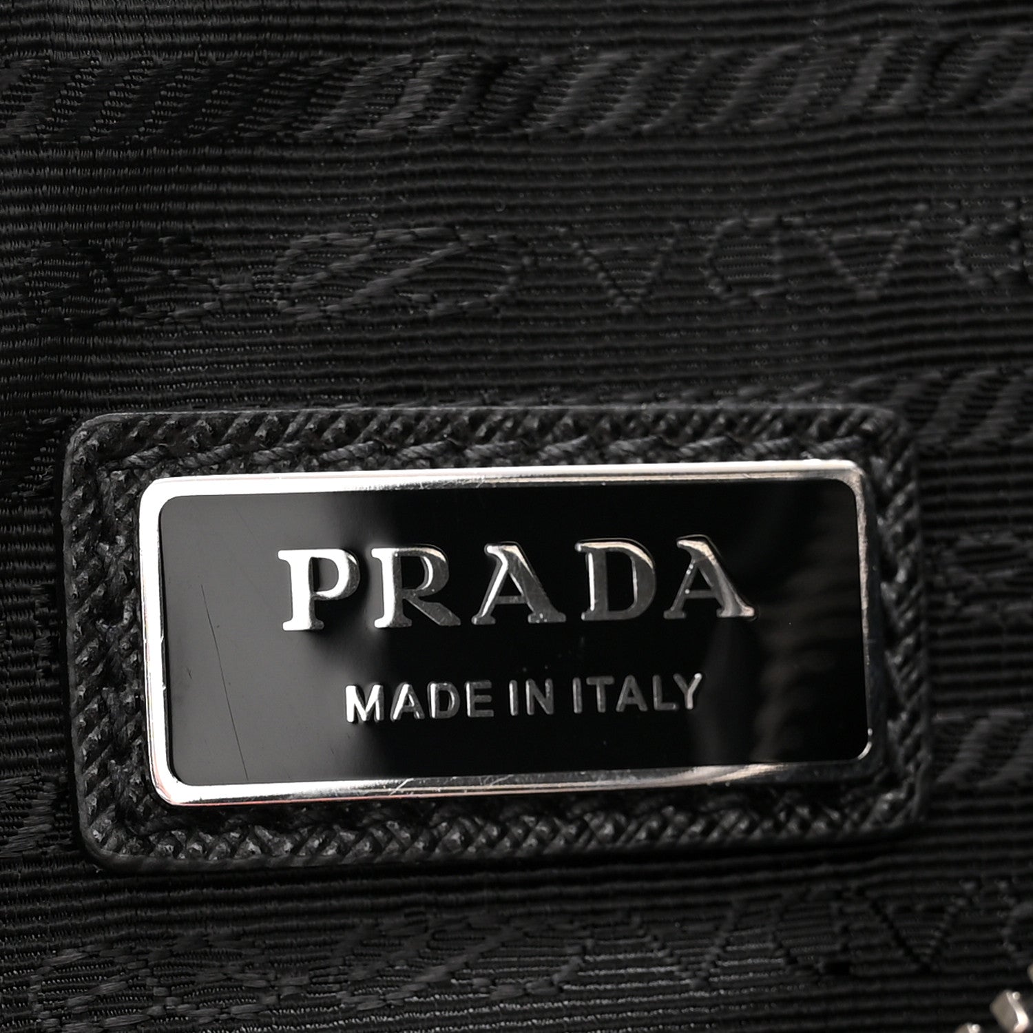 Prada Saffiano Travel Pocket Zippered Shoulder Bag Black 6 of 10